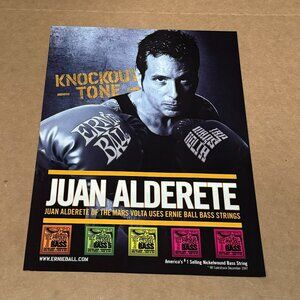 Juan Alderete of The Mars Volta - Ernie Ball - 2008 Print Advertisement